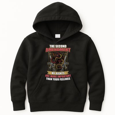 The 2nd Amendment My Rights Are More Important Than Your Feelings Kids Hoodie