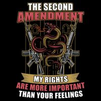 The 2nd Amendment My Rights Are More Important Than Your Feelings Wool Snapback Cap
