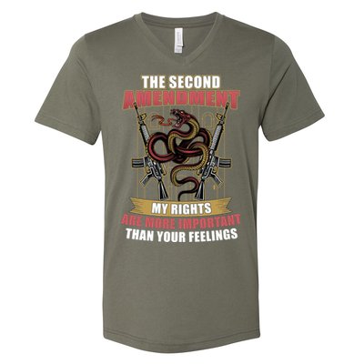 The 2nd Amendment My Rights Are More Important Than Your Feelings V-Neck T-Shirt