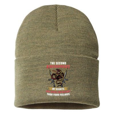 The 2nd Amendment My Rights Are More Important Than Your Feelings Sustainable Knit Beanie