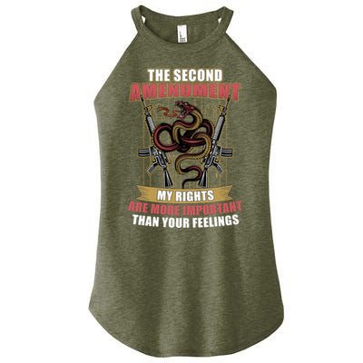 The 2nd Amendment My Rights Are More Important Than Your Feelings Women's Perfect Tri Rocker Tank
