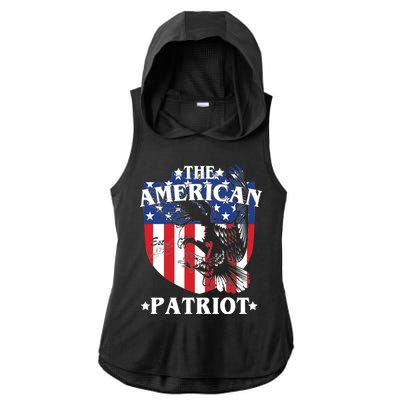 The American Patriot Est 1776 Ladies PosiCharge Tri-Blend Wicking Draft Hoodie Tank