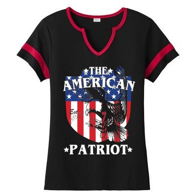 The American Patriot Est 1776 Ladies Halftime Notch Neck Tee