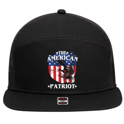 The American Patriot Est 1776 7 Panel Mesh Trucker Snapback Hat