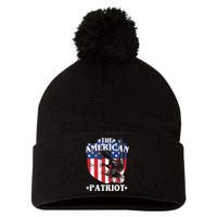 The American Patriot Est 1776 Pom Pom 12in Knit Beanie