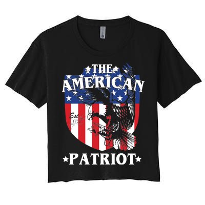 The American Patriot Est 1776 Women's Crop Top Tee