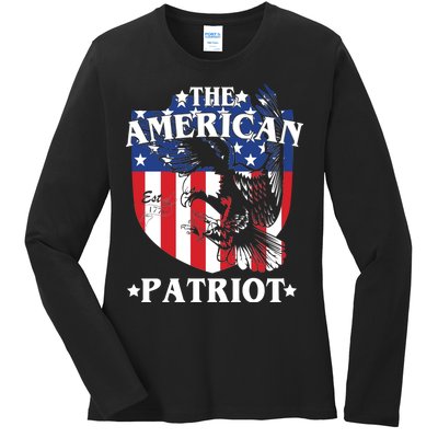 The American Patriot Est 1776 Ladies Long Sleeve Shirt