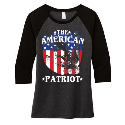 The American Patriot Est 1776 Women's Tri-Blend 3/4-Sleeve Raglan Shirt