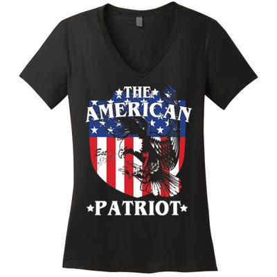 The American Patriot Est 1776 Women's V-Neck T-Shirt