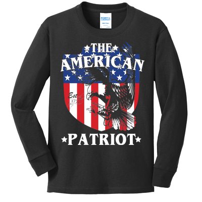 The American Patriot Est 1776 Kids Long Sleeve Shirt