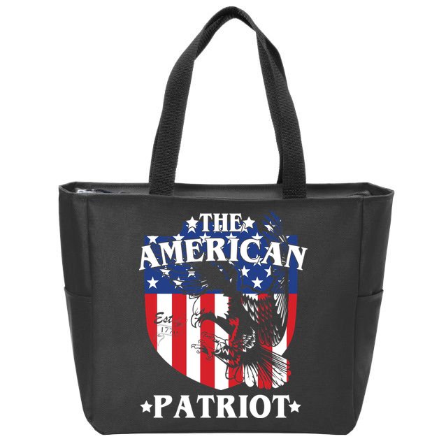 The American Patriot Est 1776 Zip Tote Bag