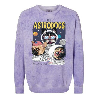 The Astrodogs Astronauts Dogs In Space Colorblast Crewneck Sweatshirt