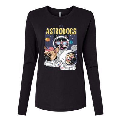 The Astrodogs Astronauts Dogs In Space Womens Cotton Relaxed Long Sleeve T-Shirt