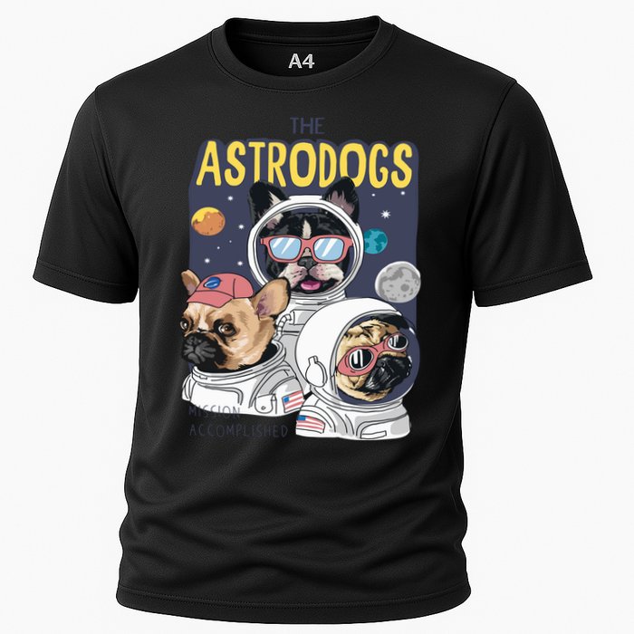 The Astrodogs Astronauts Dogs In Space Cooling Performance Crew T-Shirt