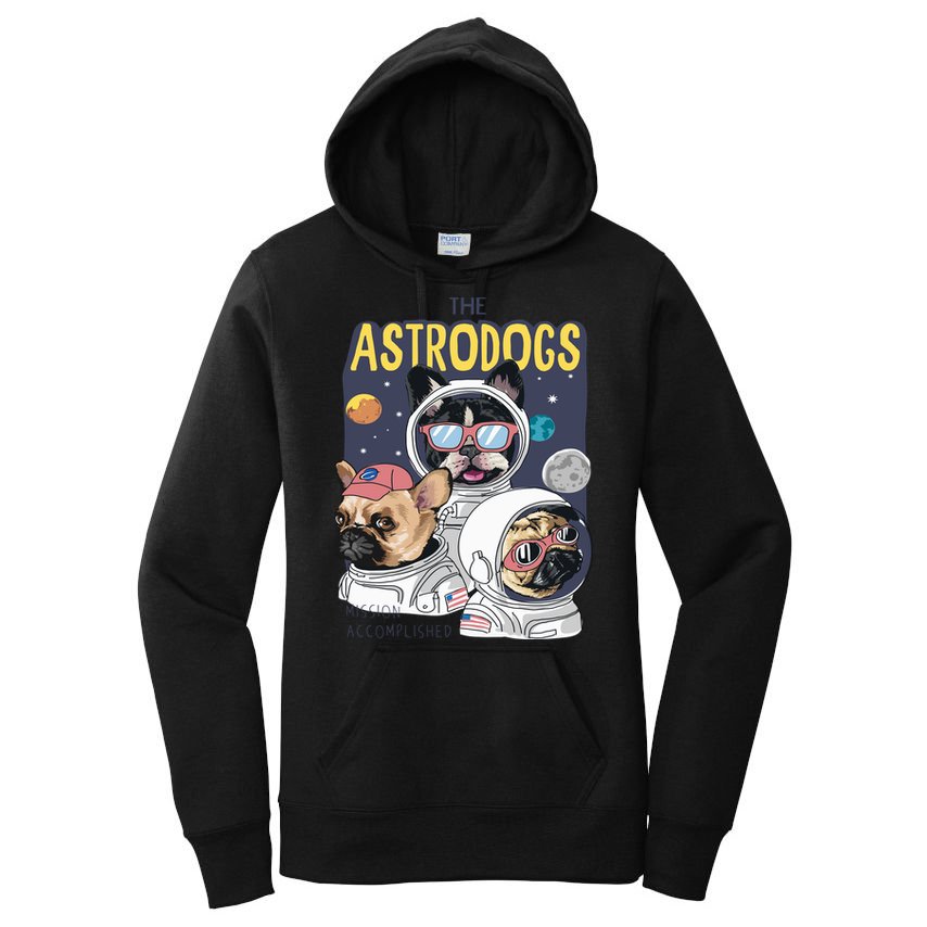 The Astrodogs Astronauts Dogs In Space Women's Pullover Hoodie