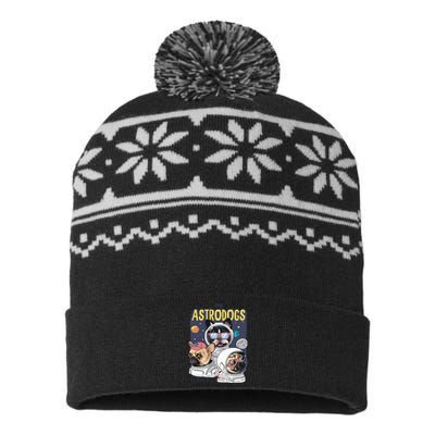 The Astrodogs Astronauts Dogs In Space USA-Made Snowflake Beanie