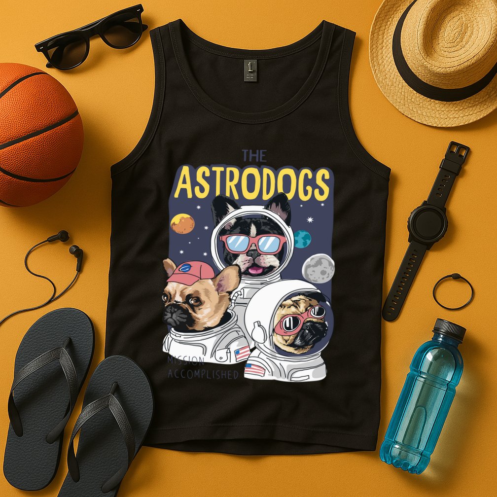 The Astrodogs Astronauts Dogs In Space Tank Top