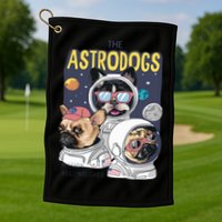 The Astrodogs Astronauts Dogs In Space Golf Towel