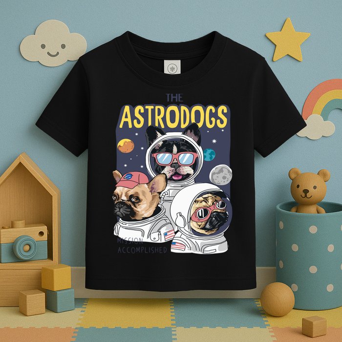 The Astrodogs Astronauts Dogs In Space Toddler T-Shirt