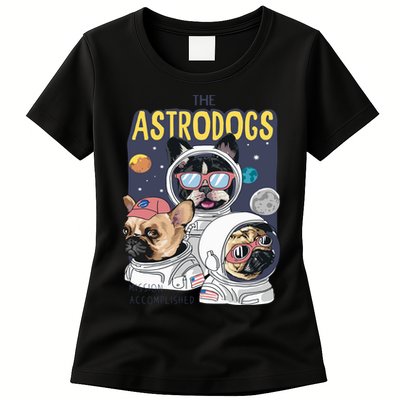 The Astrodogs Astronauts Dogs In Space Womens T-Shirt