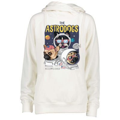 The Astrodogs Astronauts Dogs In Space Womens Funnel Neck Pullover Hood