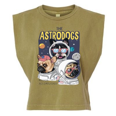 The Astrodogs Astronauts Dogs In Space Garment-Dyed Women's Muscle Tee