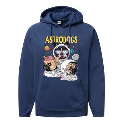 The Astrodogs Astronauts Dogs In Space Performance Fleece Hoodie