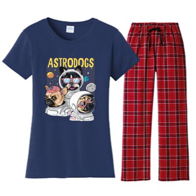 The Astrodogs Astronauts Dogs In Space Women's Flannel Pajama Set