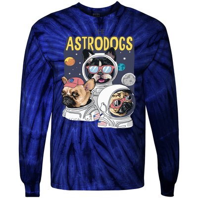 The Astrodogs Astronauts Dogs In Space Tie-Dye Long Sleeve Shirt