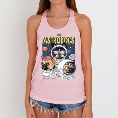 The Astrodogs Astronauts Dogs In Space Women's Knotted Racerback Tank