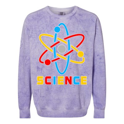 The Atom Science Logo Colorblast Crewneck Sweatshirt