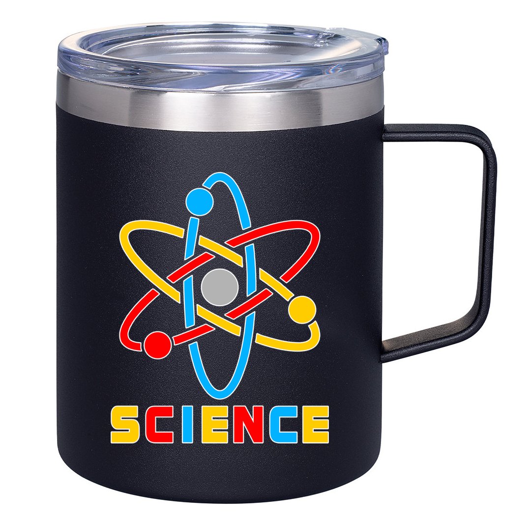 The Atom Science Logo 12oz Stainless Steel Coffee Mug