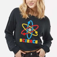 The Atom Science Logo Cropped Pullover Crew