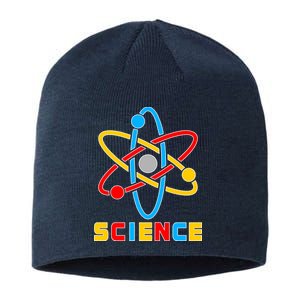 The Atom Science Logo Sustainable Beanie