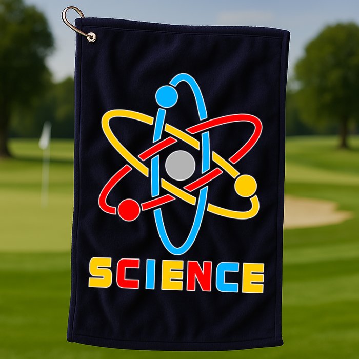 The Atom Science Logo Golf Towel