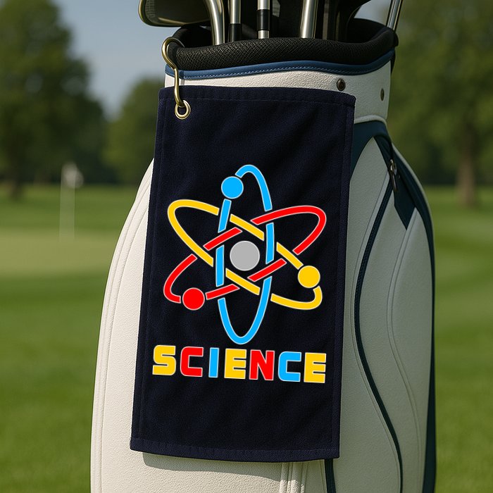The Atom Science Logo Golf Towel