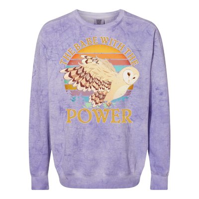 The Babe With The Power Colorblast Crewneck Sweatshirt