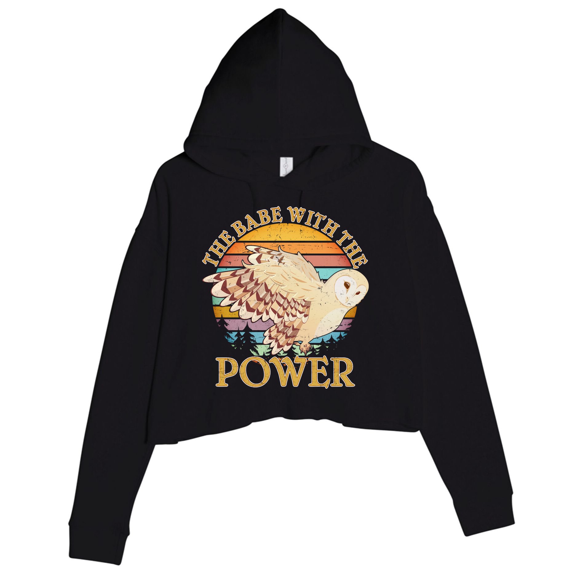 The Babe With The Power Crop Fleece Hoodie