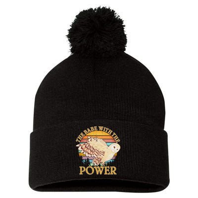 The Babe With The Power Pom Pom 12in Knit Beanie