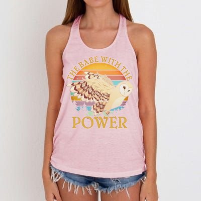 The Babe With The Power Women's Knotted Racerback Tank