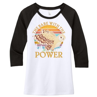 The Babe With The Power Women's Tri-Blend 3/4-Sleeve Raglan Shirt