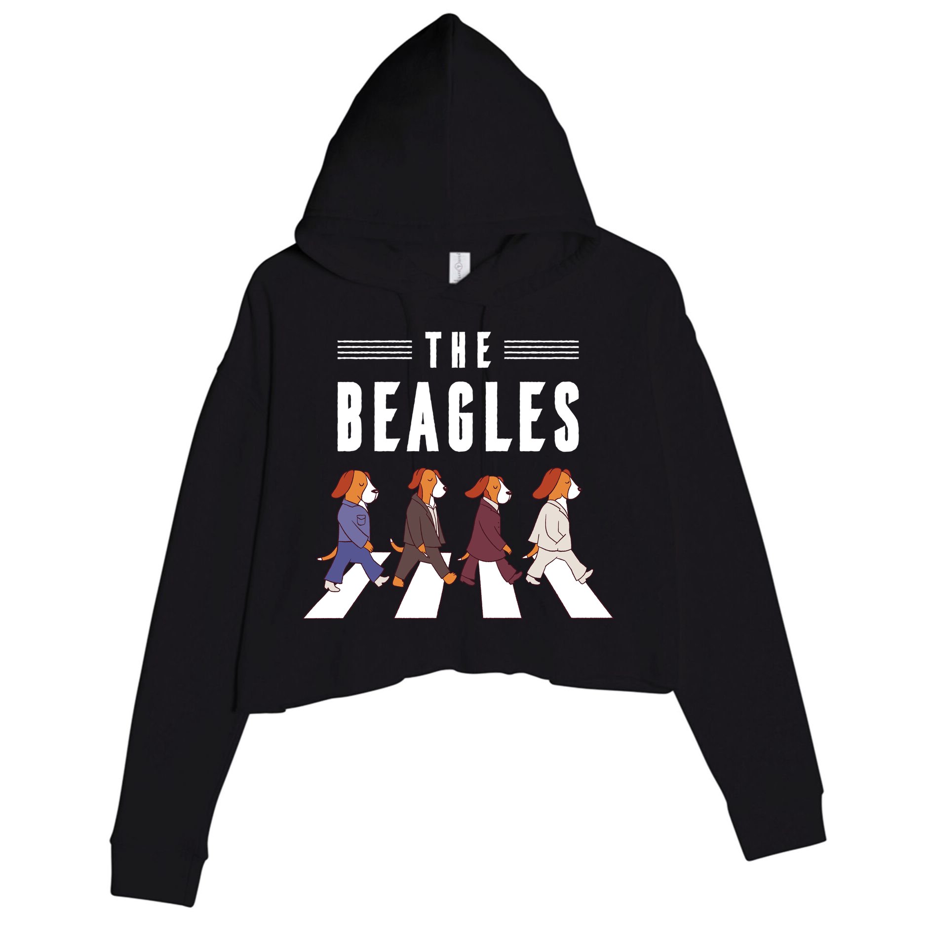 The Beagles Crop Fleece Hoodie