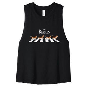 The Beagles Parody Logo Women's Racerback Cropped Tank