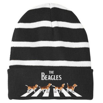 The Beagles Parody Logo Striped Beanie with Solid Band