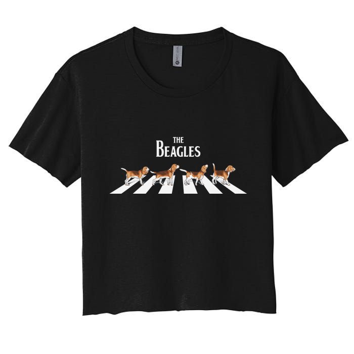 The Beagles Parody Logo Women's Crop Top Tee