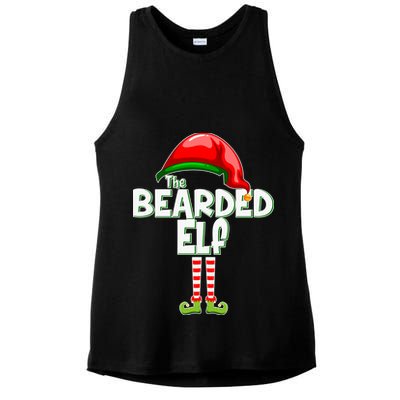 The Bearded Elf Funny Family Christmas Ladies PosiCharge Tri-Blend Wicking Tank