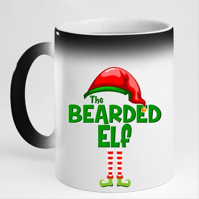 The Bearded Elf Funny Family Christmas 11oz Black Color Changing Mug