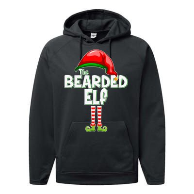 The Bearded Elf Funny Family Christmas Performance Fleece Hoodie