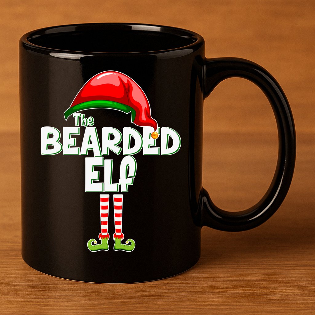 The Bearded Elf Funny Family Christmas 11oz C Handle Ceramic Mug