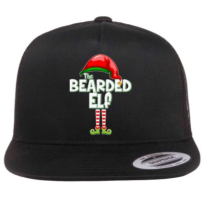 The Bearded Elf Funny Family Christmas Flat Bill Trucker Hat